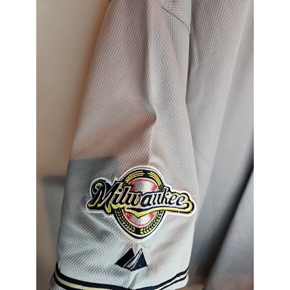 NWT Ryan Braun #8 Milwaukee Brewers Jersey Authentic Majestic Size 56 3XL - Picture 9 of 9